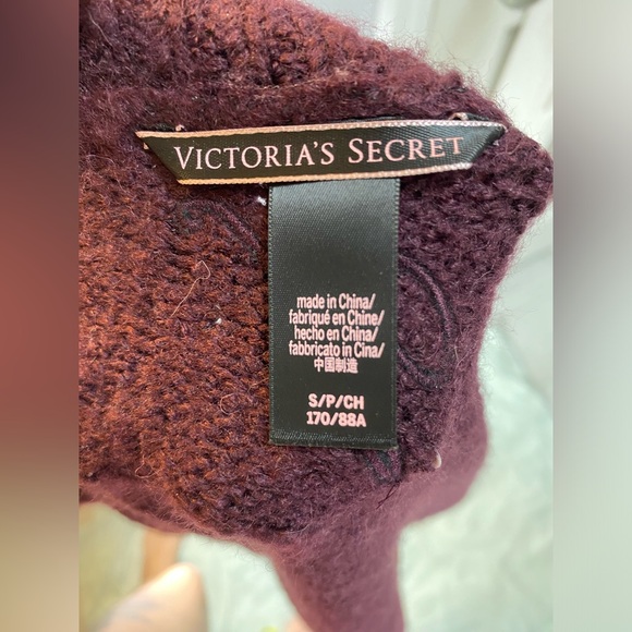 Plum purple Victoria’s Secret love bling crystal off shoulder sweater - Picture 10 of 10